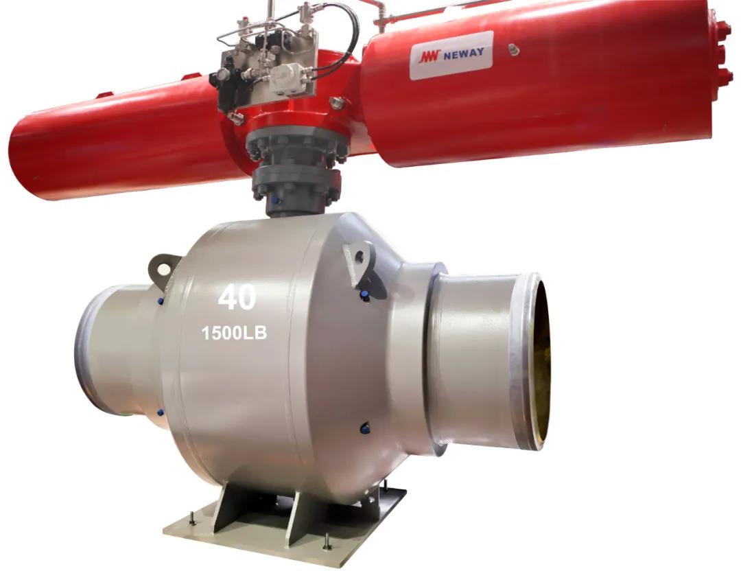 纽威阀门顺利交付首台套40" 1500LB全焊接紧急切断阀 纽威阀门顺利交付首台套40" 1500LB全焊接紧急切断阀