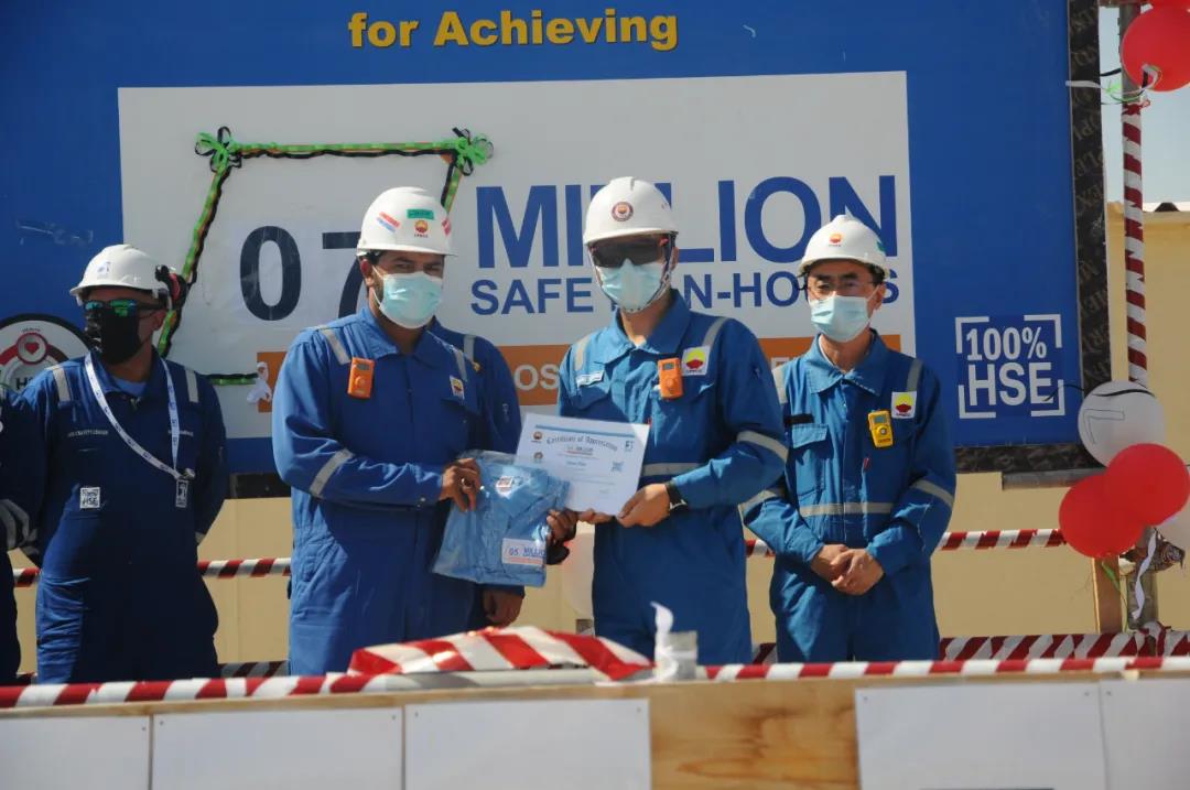 海湾地区公司脱瓶颈项目获七百万安全无损工时证书 海湾地区公司脱瓶颈项目获七百万安全无损工时证书