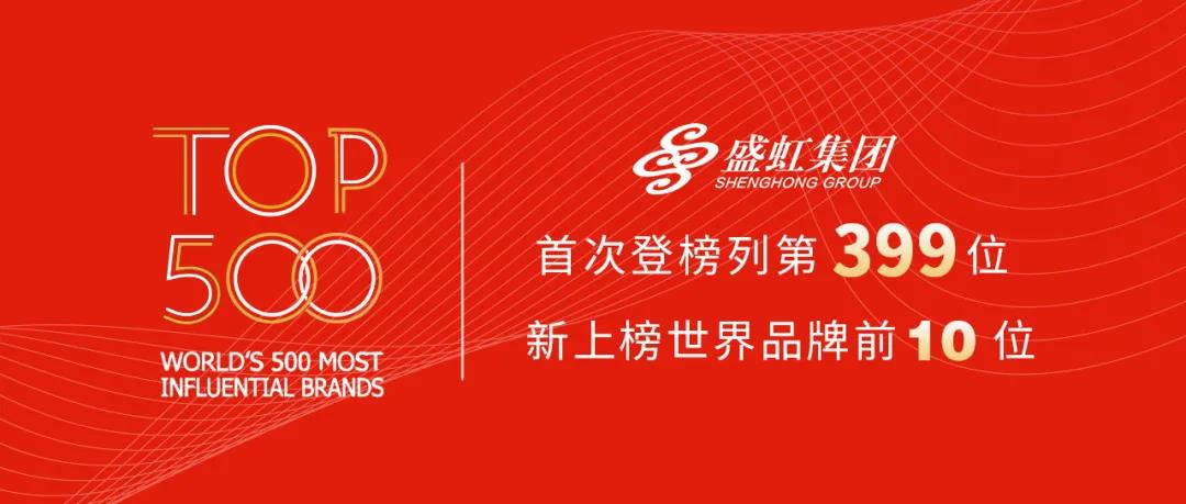 新晋前10!盛虹集团强势登榜“世界品牌500强” 新晋前10!盛虹集团强势登榜“世界品牌500强”