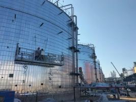 中石油华东设计院设计的世界首个220℃渣油储罐落成