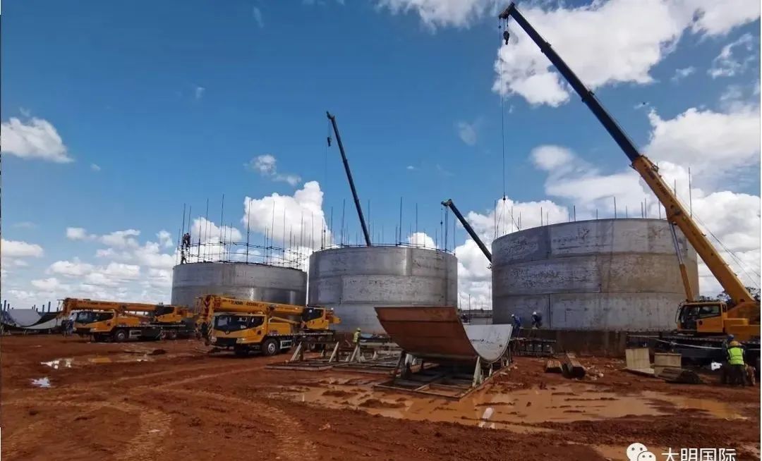 大明重工服务卡沙甘天然气综合处理储罐预制项目顺利发运 大明重工服务卡沙甘天然气综合处理储罐预制项目顺利发运