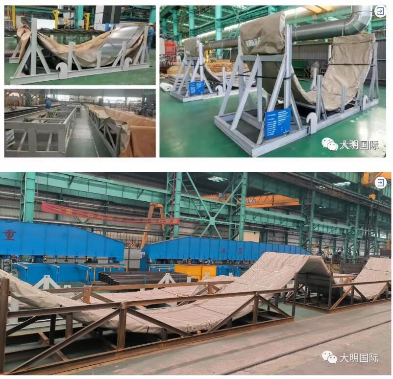 大明重工服务卡沙甘天然气综合处理储罐预制项目顺利发运 大明重工服务卡沙甘天然气综合处理储罐预制项目顺利发运