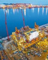 渤海湾首个千亿方大气田中心平台建成