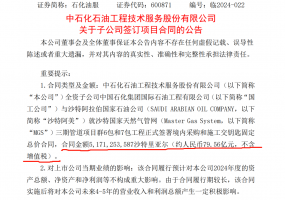 79.56亿元!石油巨头,又签大单